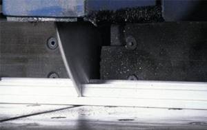 Saw cutting of aluminum profile