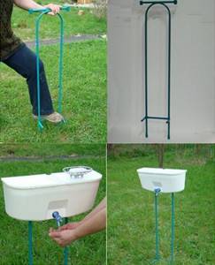 plastic washbasin for the garden