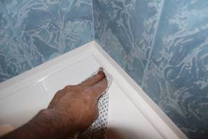 плинтус на ванную пвх с резиновыми бортами