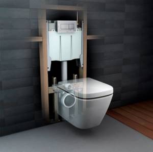 Wall-hung toilet with installation