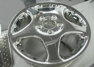 Powder coating of chrome wheels