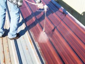 Painting a galvanized roof
