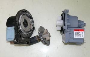 Damage or contamination of the pump in the washing machine
