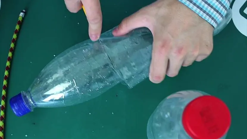 Pump made from plastic bottles