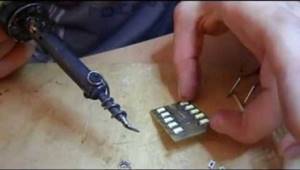 Using a soldering iron with a wound wire