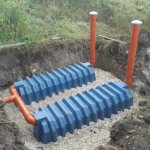 Example of an infiltrator for a septic tank