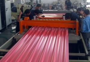 Production of corrugated sheets