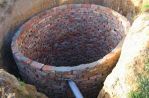 Gaps between bricks allow liquid waste to seep through