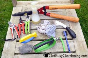 Consumables needed to sharpen garden shears