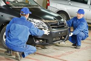 Repair in a car service