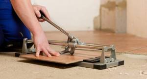 cutting tiles with your own hands