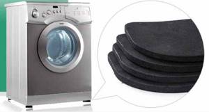 Rubber pads for washing machine reduce vibration
