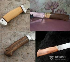 Wooden knife handle