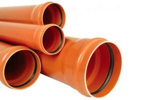 Red sewer pipes