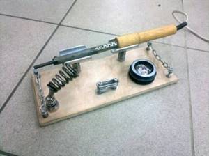 Homemade stand for a powerful soldering iron