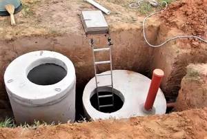 Septic tank made of concrete rings