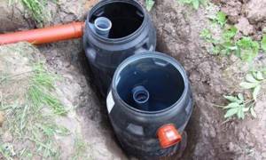 we make a septic tank from barrels ourselves