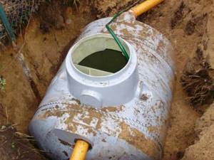 septic tank from barrels backfill