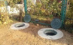 septic tank made of reinforced concrete rings