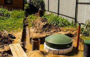 septic tank with high water level