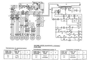 Схема электрическая плоскошлифовального станка 3Б722