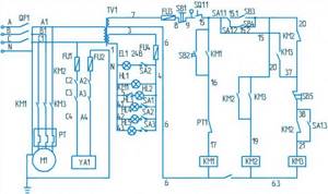Electrical circuit diagram of crank shears N3121