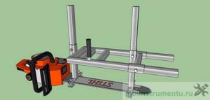 Do-it-yourself modular sawmill diagram