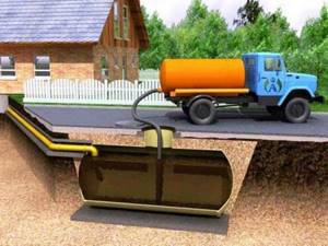 Scheme for pumping wastewater from a septic tank