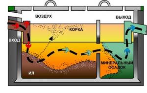 Septic tank operation diagram