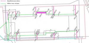 Scheme of heating cable layout in storm drains, gutters