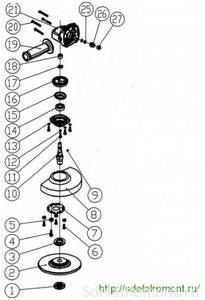 схема редуктора интерскол ушм 125-900