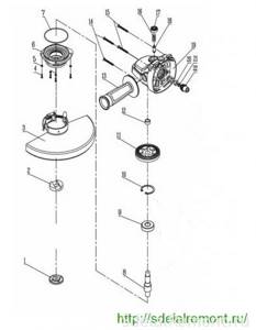 gearbox diagram interskol ushm 230-2000