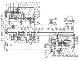 Схема установки подшипников токарно-винторезного станка 16в20