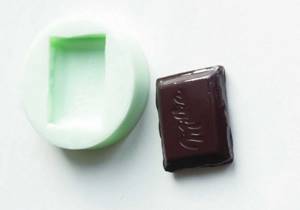 Силиконовый молд для отливки муляжа в виде шоколада