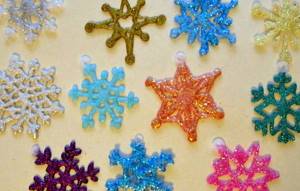 glue snowflakes