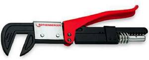 A special wrench fits any size of plumbing fastener and replaces a whole set of tools