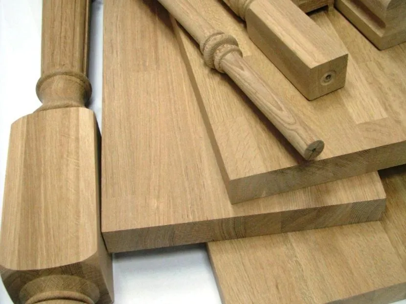 Standard wooden parts for stairs