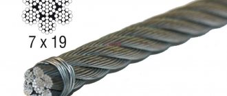 Structure of a steel rope