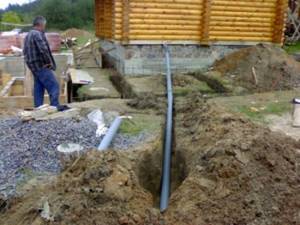 Construction of a septic tank for a bathhouse