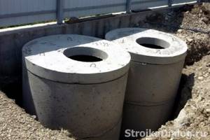 construction of a septic tank from concrete rings