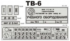 Таблица органов управления токарно-винторезным станком тв-6