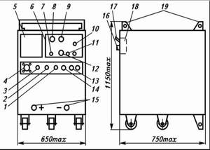 Technical characteristics of the welding rectifier VDU-506
