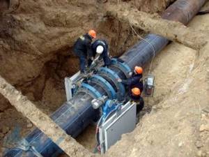 Technology for laying water supply pipelines
