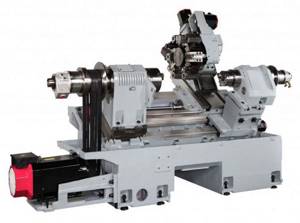 CNC lathe with Y axis and counter spindle