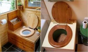 A peat toilet is very convenient if there is no running water in the area