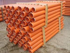 PVC pipes for external sewerage