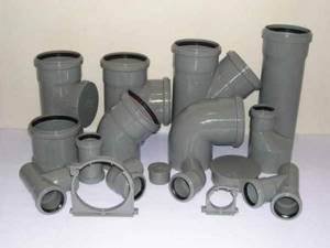 PVC pipes of different diameters