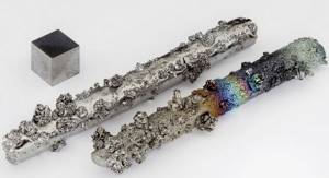 Refractory durable metal, light gray color - tungsten