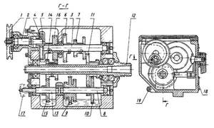 TV-7M Drawing of the headstock of the TV-7M lathe