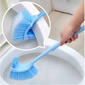 Convenient brush for cleaning the bowl and the area under the rim